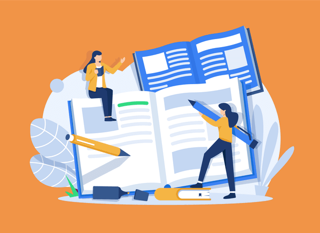 A Person On Top Of A Book Writing It